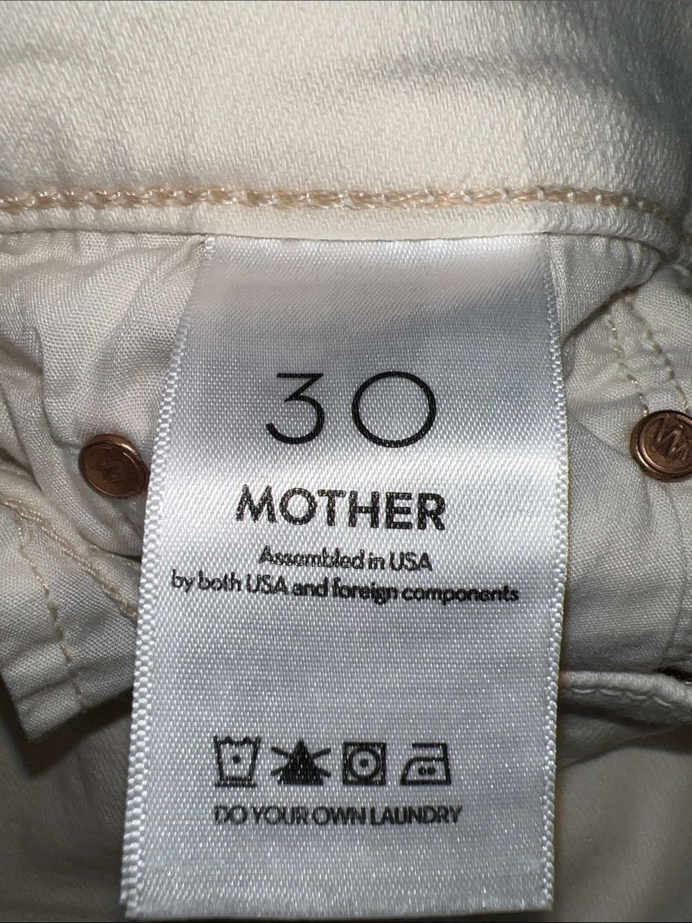 MOTHER The Undercover Cargo Sneak Wide Leg Cream Puffs Size 30 - Picture 15 of 16